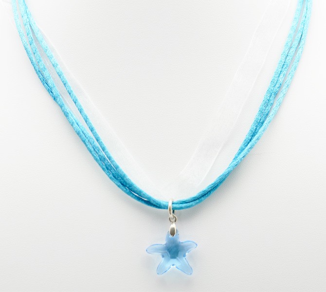 Organza Blue Necklace 